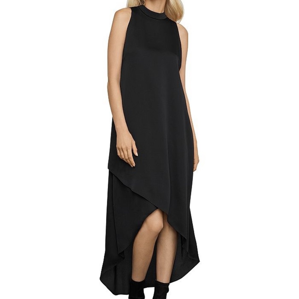 Black Mock Neck Trapeze Dress / Size XXS